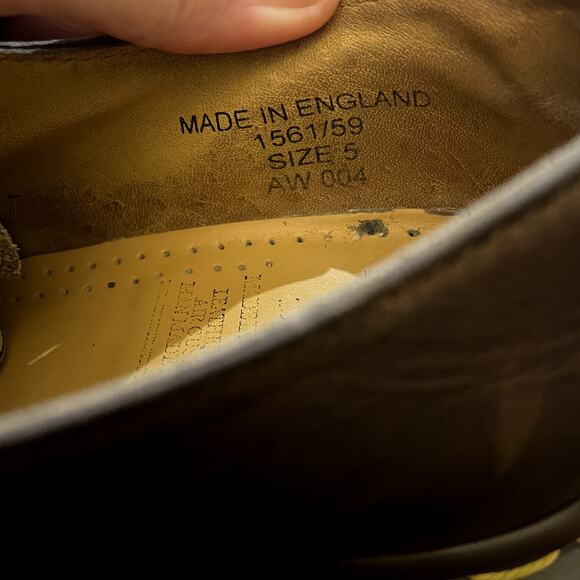 Dr Martens 1461 Vintage Leather Oxford Shoes England Boys Size 5 - Picture 2 of 6